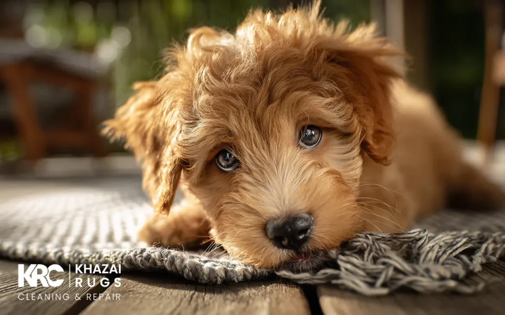 fix pet chewed rug