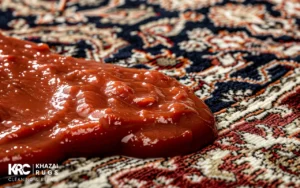 remove tomato sauce from a rug