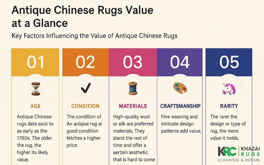 rug age, origin, condition & value